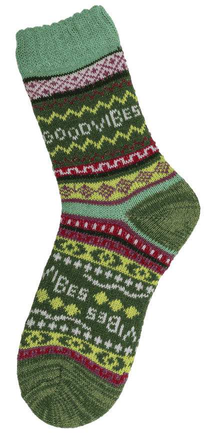 Knitted socks for women, Good Vibes,