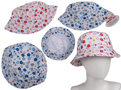 Kids bucket hat, Flowers, 2 ass.,