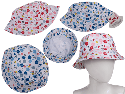 Kids bucket hat, Flowers, 2 ass.,