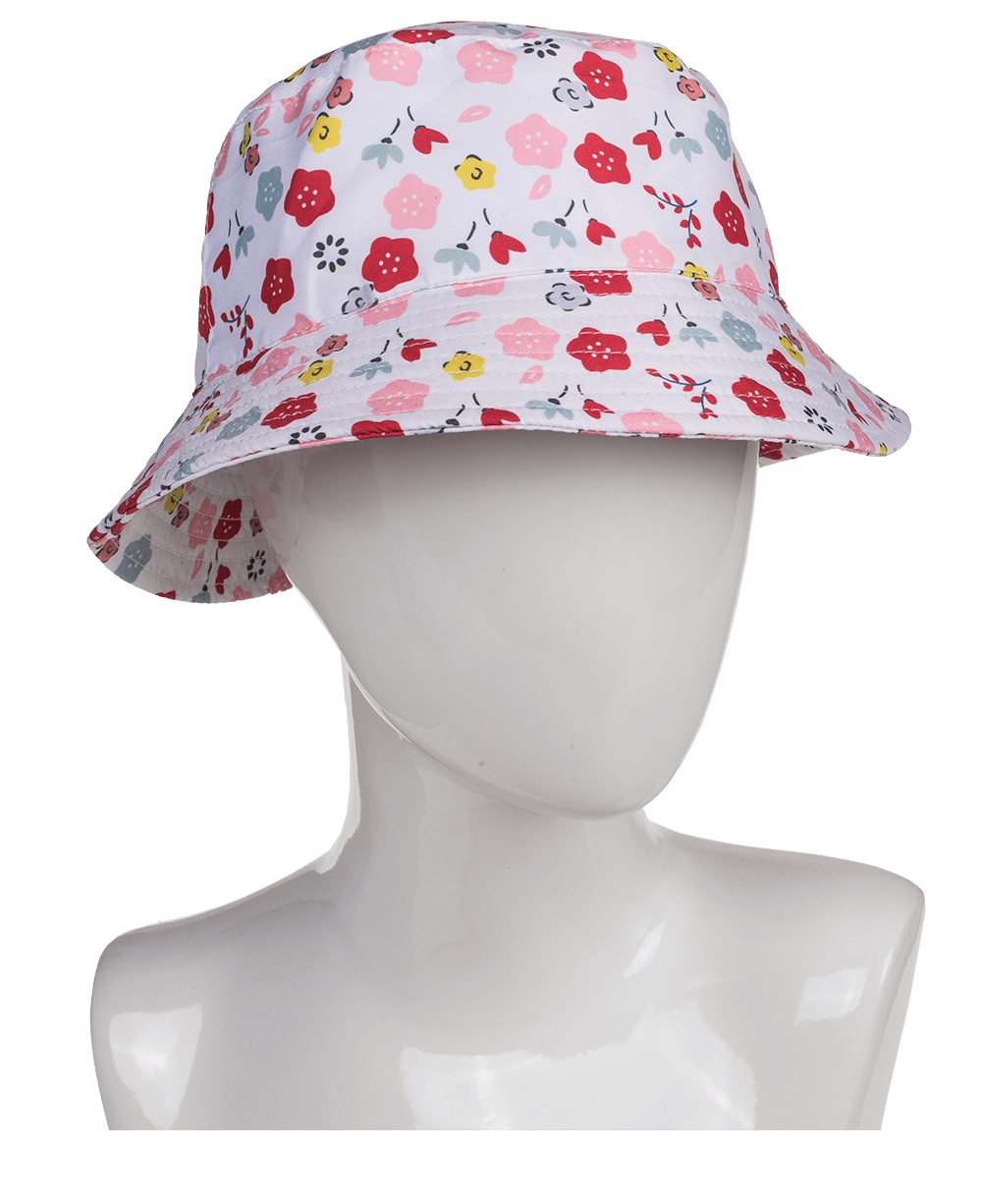 Kids bucket hat, Flowers, 2 ass.,