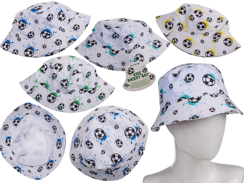 Kids bucket hat, Football, 4 ass.,