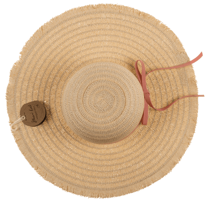 Straw Hat with ribbon, Elegant Chic,