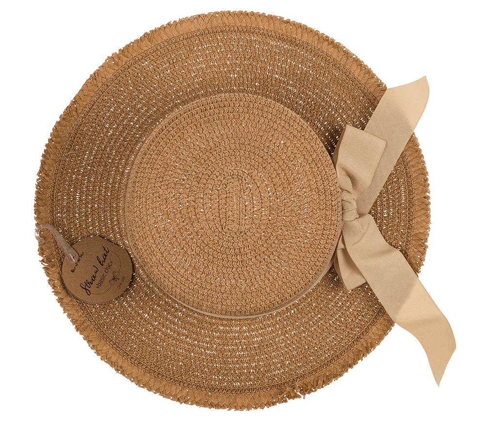 Straw Hat with ribbon. basic chic,