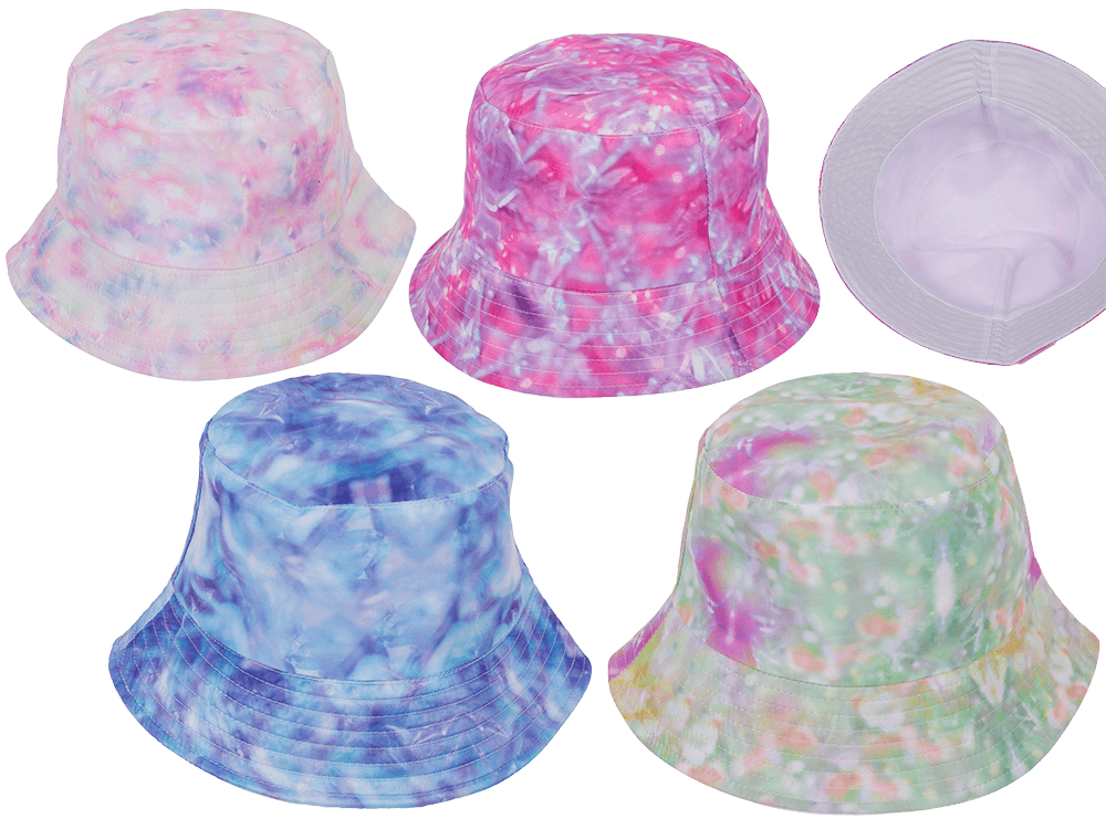 Bucket hat, Holographics, 4 colors assorted,