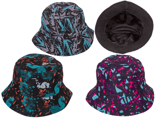 Bucket hat, Grafitti, 3 colors assorted,