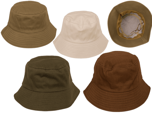 Bucket hat, Natural, 4 colors assorted,
