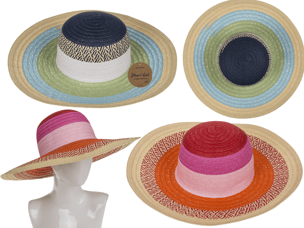 Straw Hat, Happy colours, One size