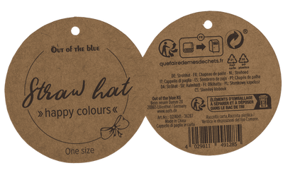Straw Hat, Happy colours, One size
