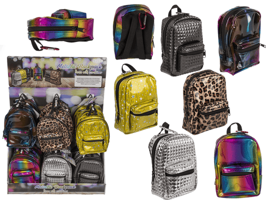 Purse, Metallic Backpack,