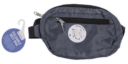 Foldable belt bag, with front & side pocket,