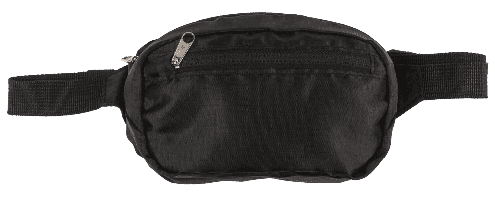 Foldable belt bag, with front & side pocket,