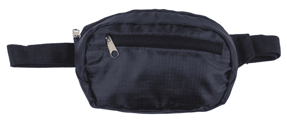 Foldable belt bag, with front & side pocket,