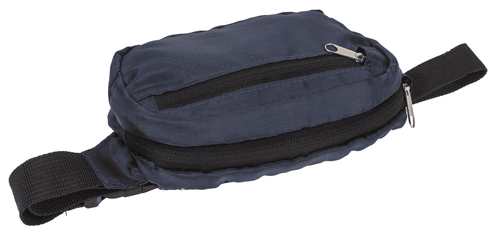 Foldable belt bag, with front & side pocket,