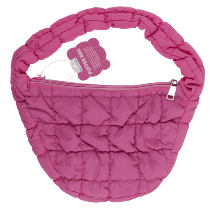 Quilted handbag, puffer bag, 28 x 21 cm,