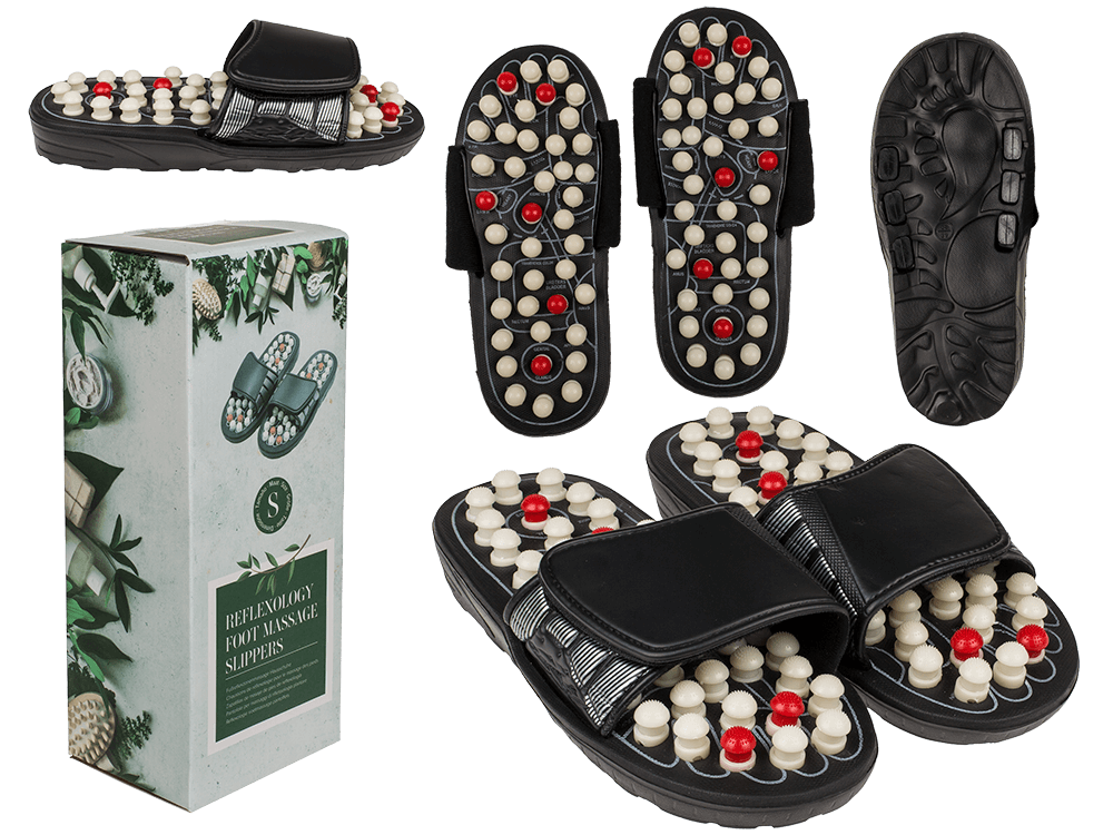 Reflexology Foot Massage Slippers, Size L,