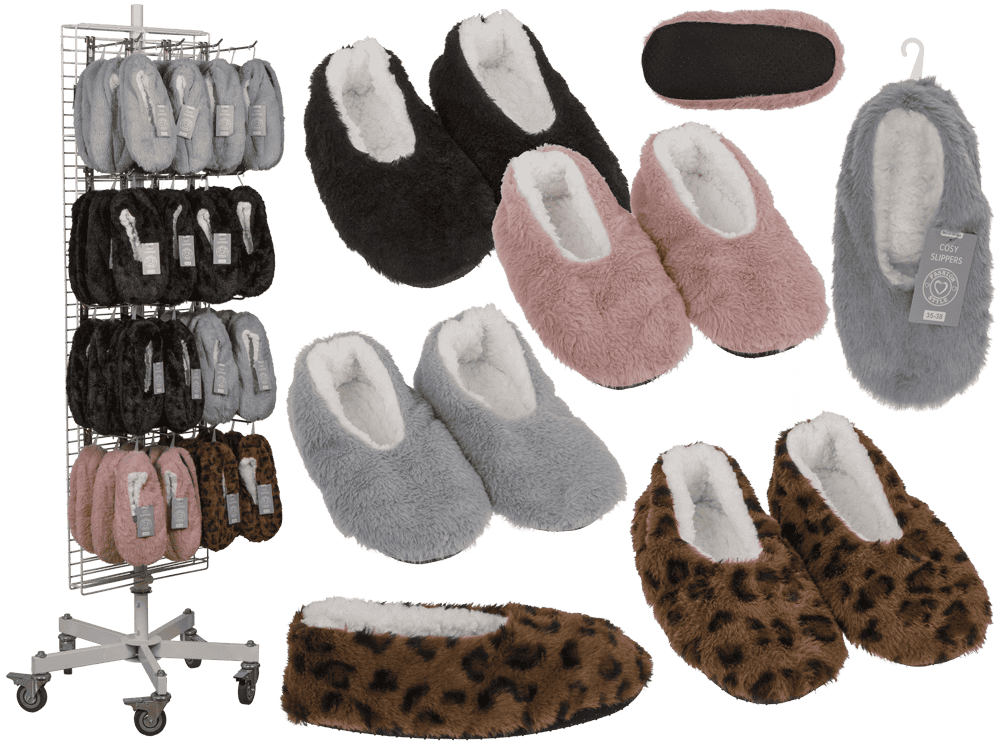 Cosy slipper with fur,