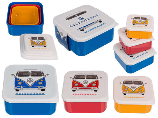 Lunch box set of 3, VW T1 Bus,