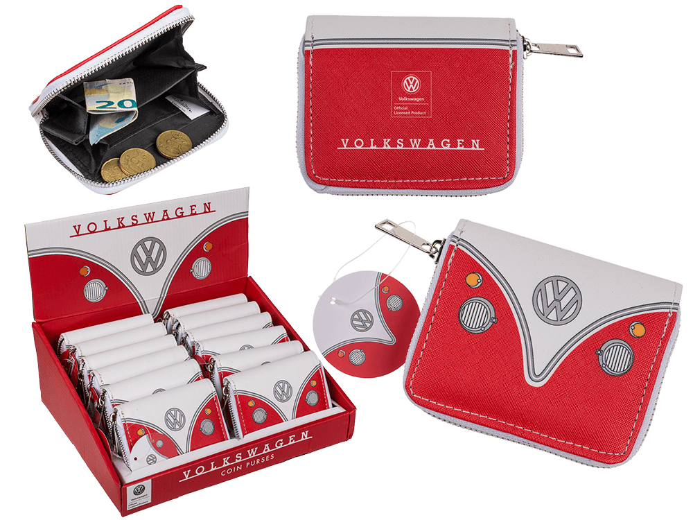 Purse, VW T1 Bus, red, ca. 9 x 11 cm,