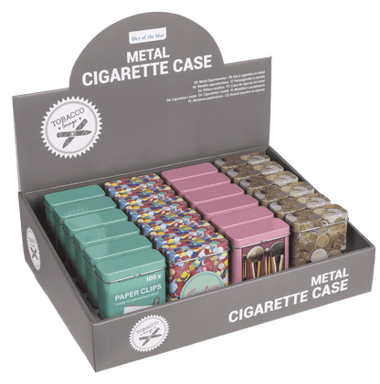 Metal cigarette case, 10 x 7 cm,