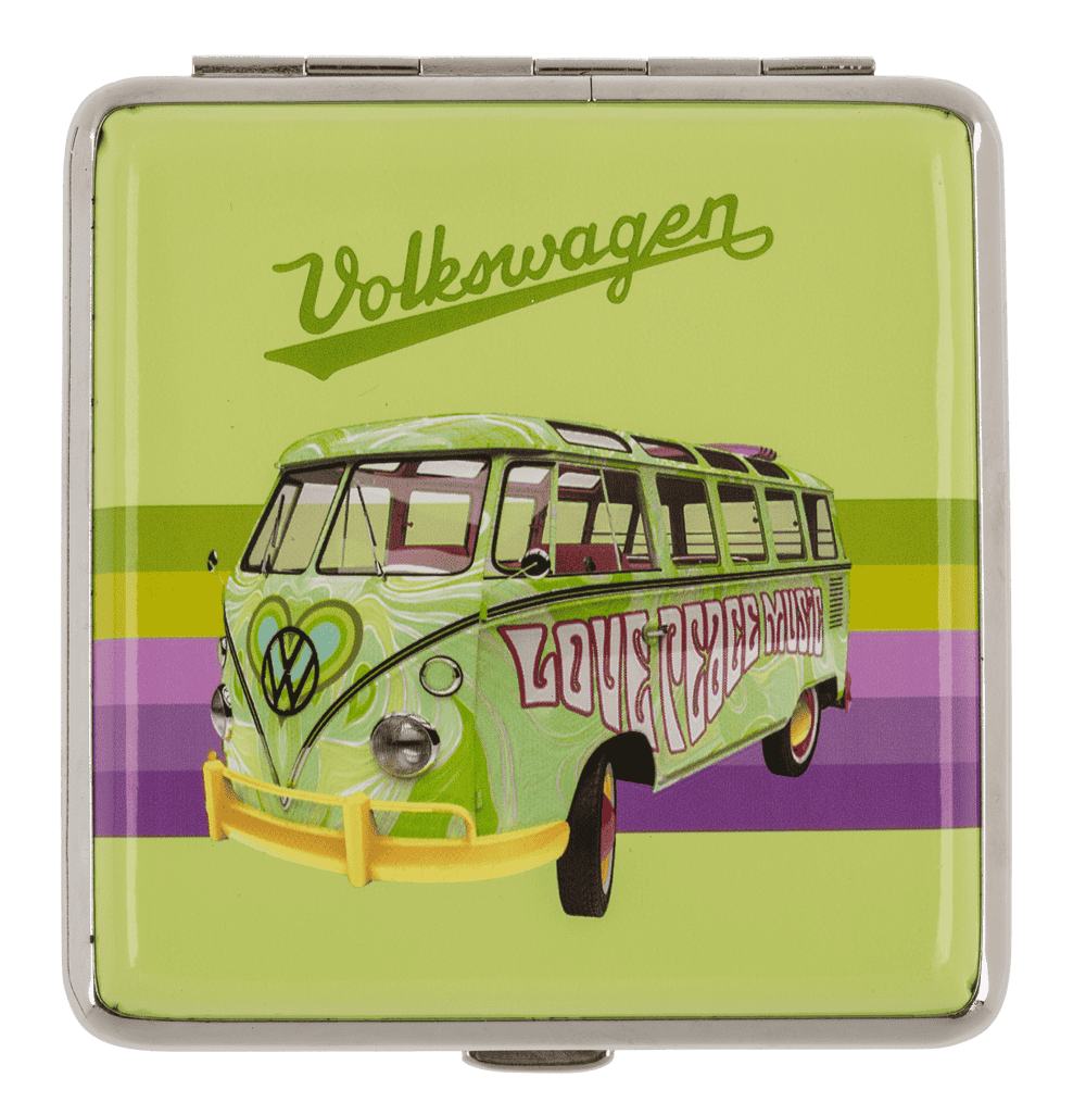 Metal cigarette case, 10 x 9,5 cm,