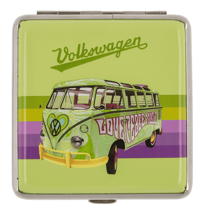 Metal cigarette case, 10 x 9,5 cm,