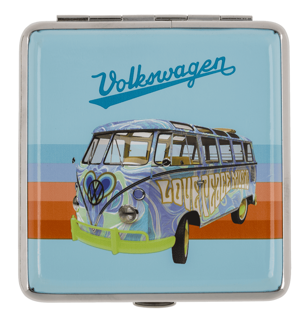 Metal cigarette case, 10 x 9,5 cm,