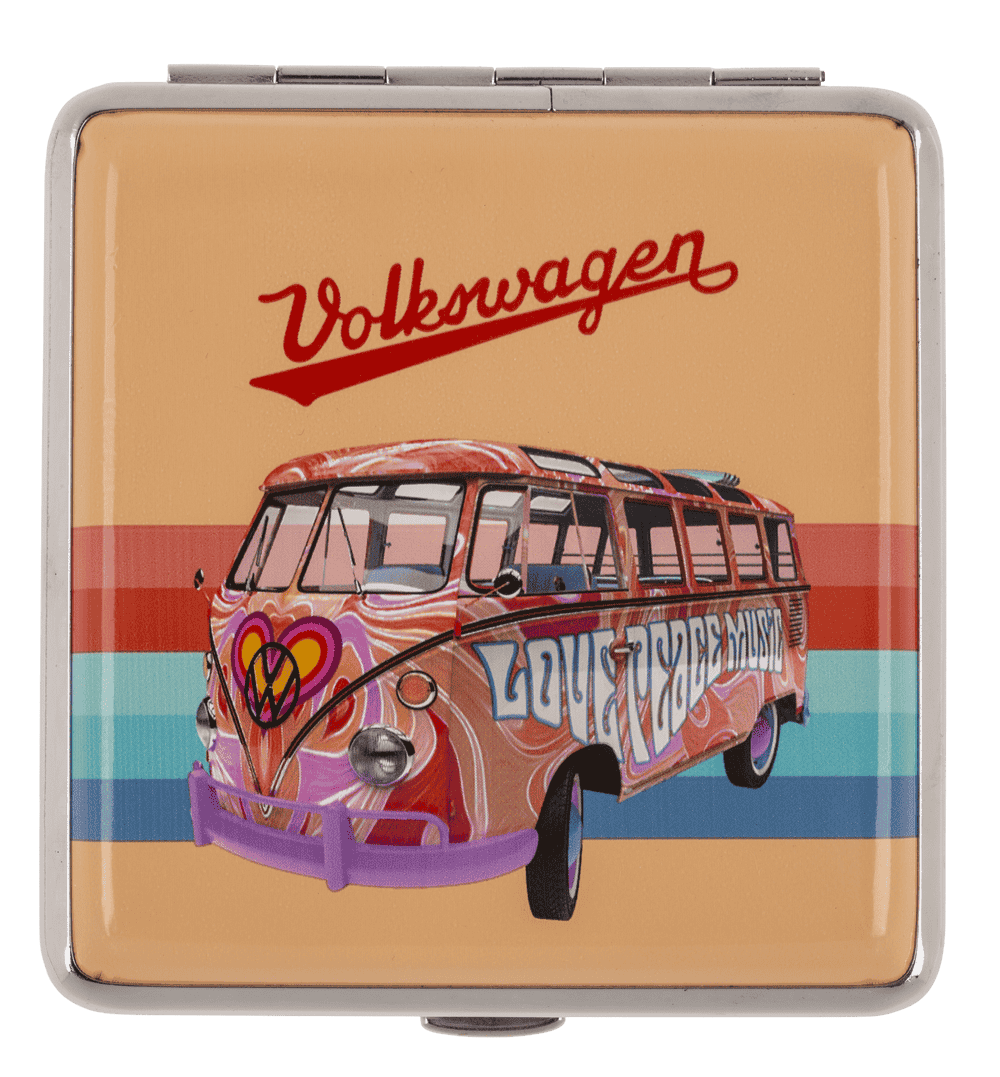 Metal cigarette case, 10 x 9,5 cm,