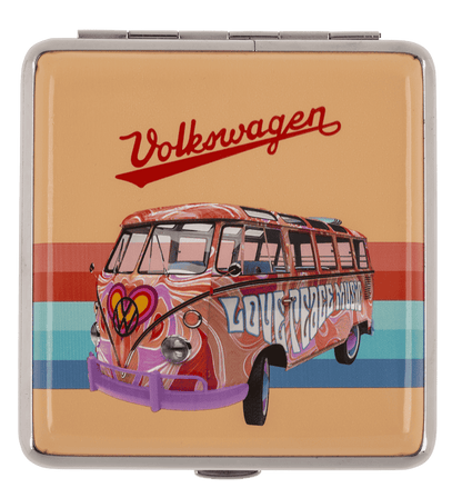 Metal cigarette case, 10 x 9,5 cm,