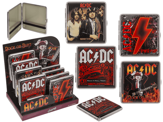 AC/DC, metal cigarette case,