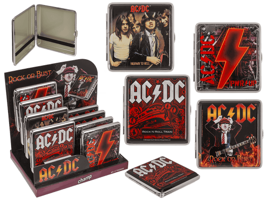 AC/DC, metal cigarette case,