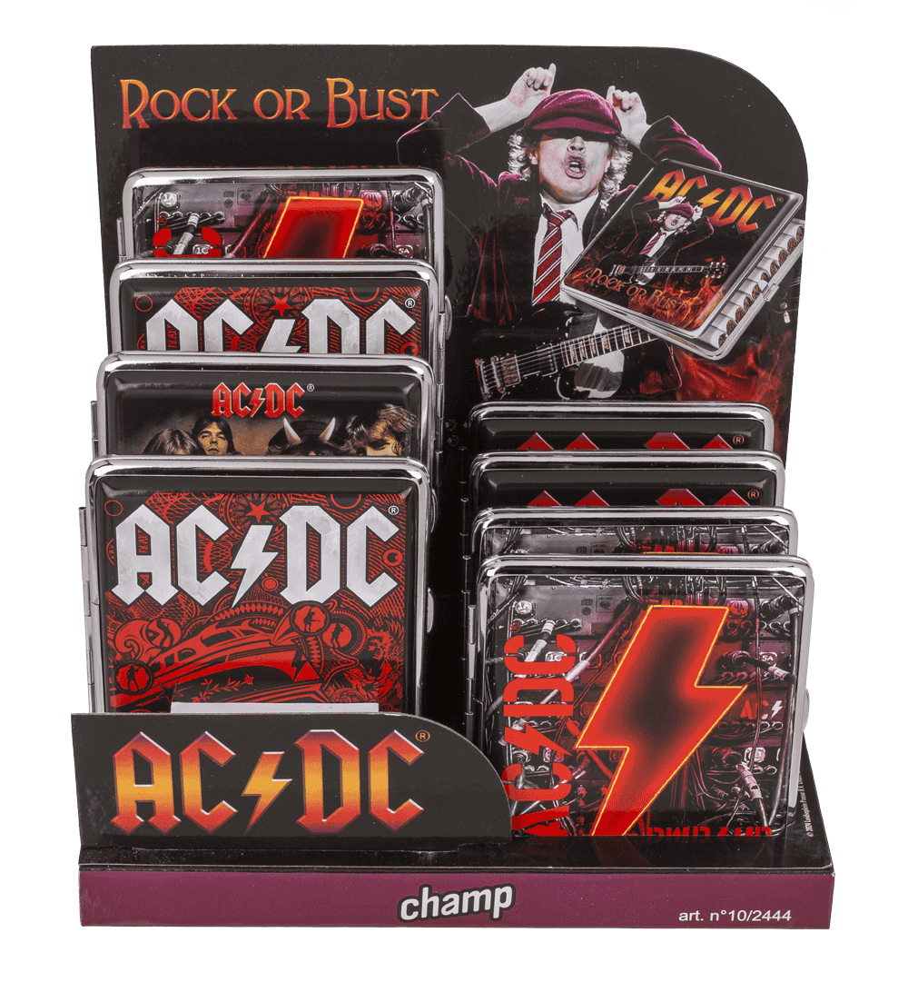 AC/DC, metal cigarette case,