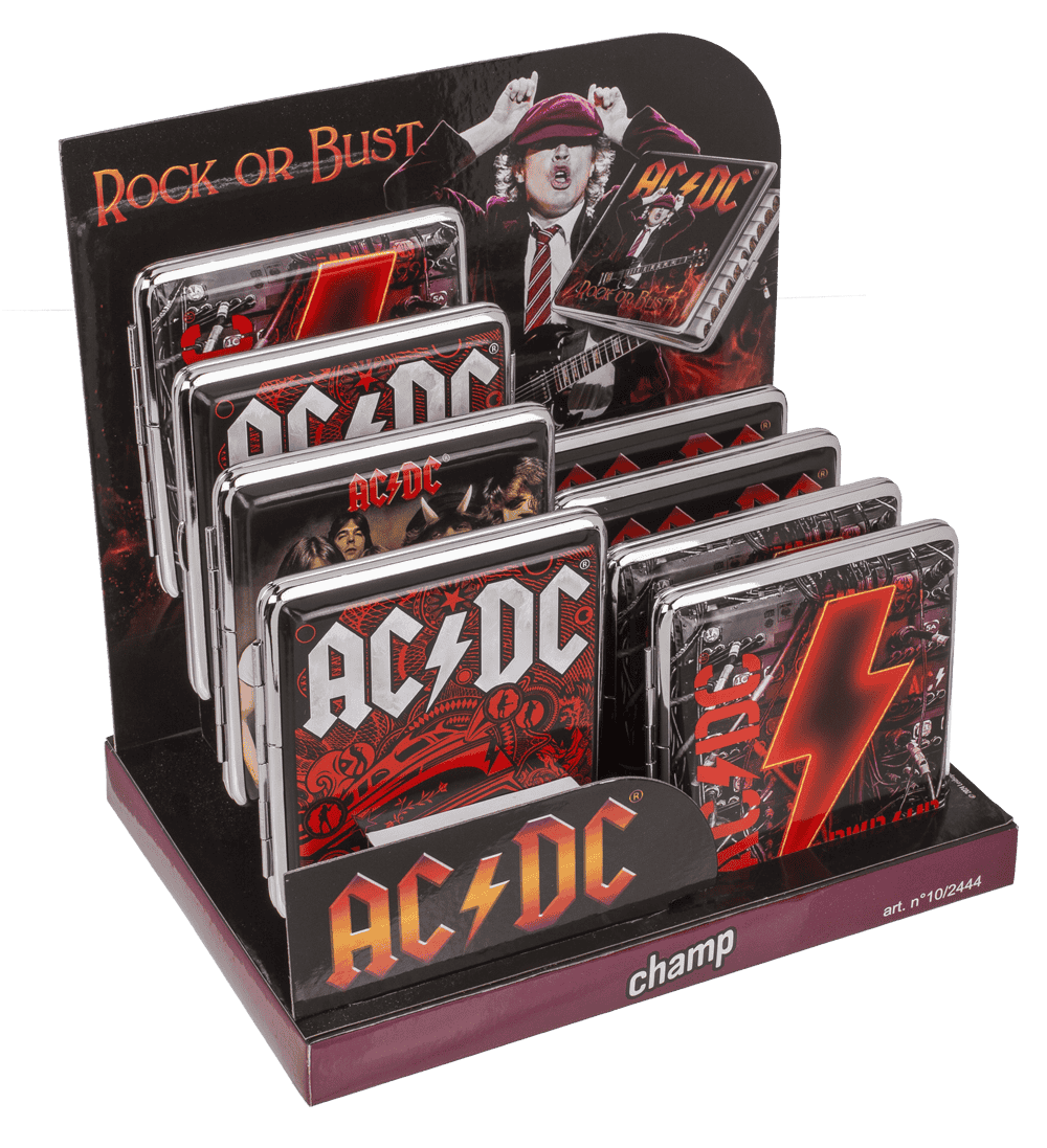 AC/DC, metal cigarette case,