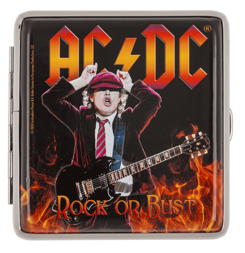 AC/DC, metal cigarette case,