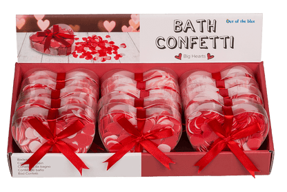 Bath confetti, Hearts, ca. 20 g in PVC gift box,