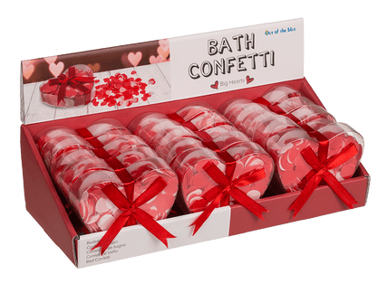 Bath confetti, Hearts, ca. 20 g in PVC gift box,