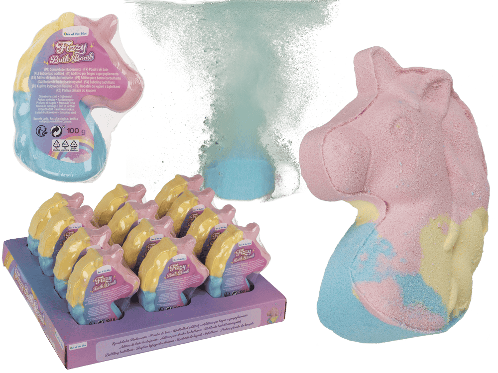 Fizzy bath bomb, Unicorn head,