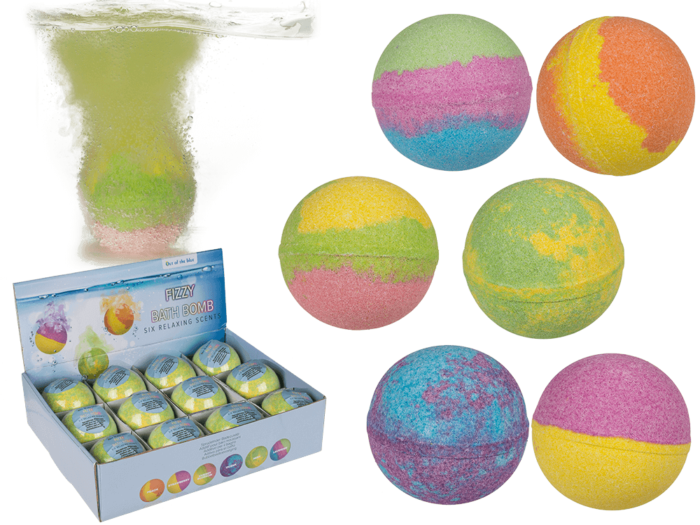Fizzy bath bomb, Colourful, ca. 180 g,