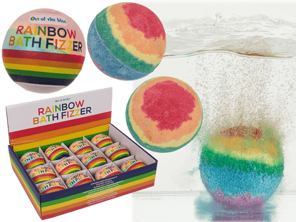 Fizzy bath bomb, Rainbow,, Pride,
