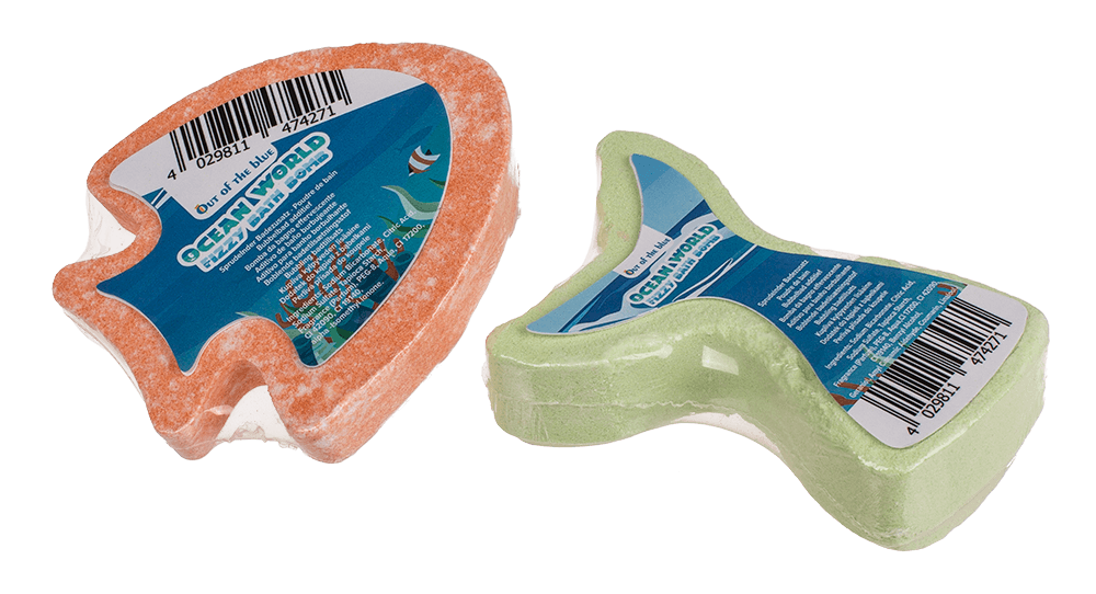 Fizzy bath bomb, Ocean World, ca. 100 g,