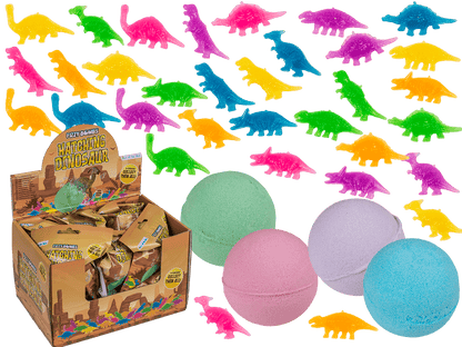 Fizzy bomb, with Dinosaur figurine,