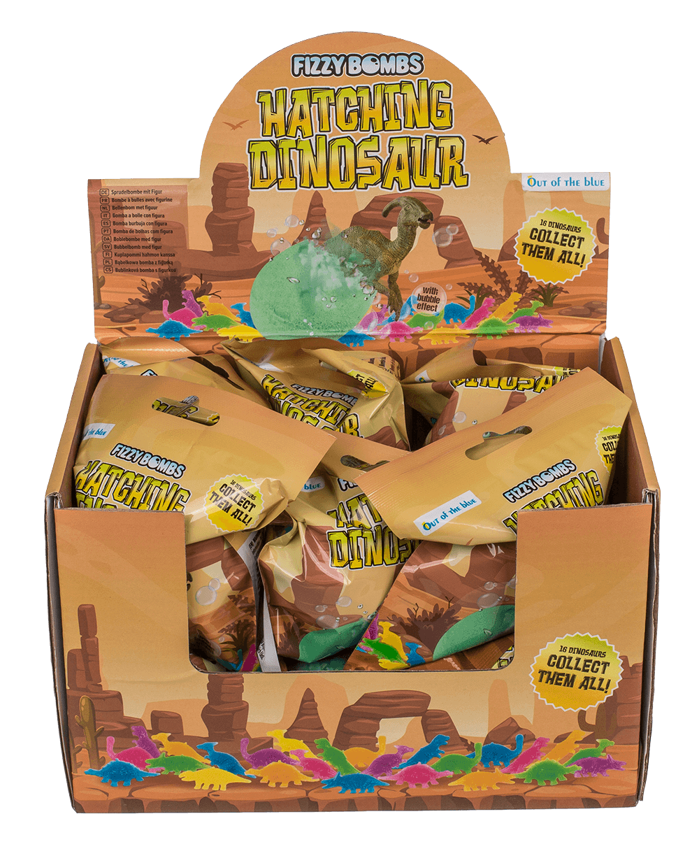 Fizzy bomb, with Dinosaur figurine,