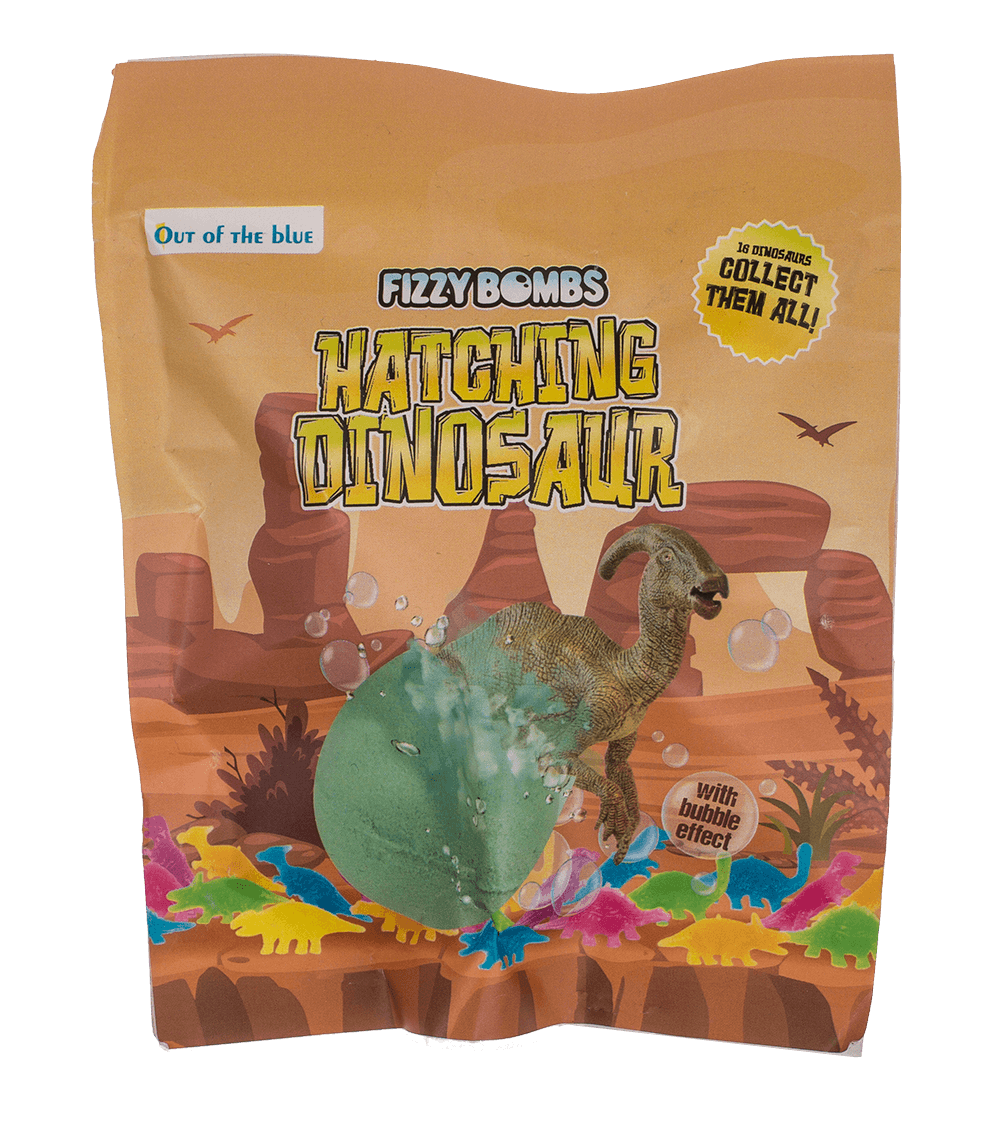 Fizzy bomb, with Dinosaur figurine,