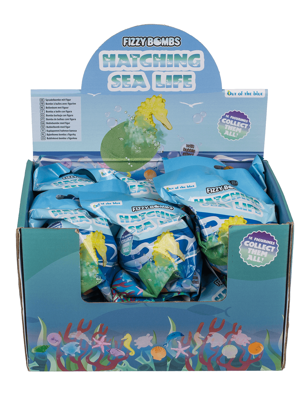 Fizzy bomb, with Sea-Life figurine,