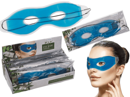 Blue eye mask with gel, ca. 24 cm,