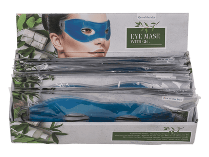 Blue eye mask with gel, ca. 24 cm,
