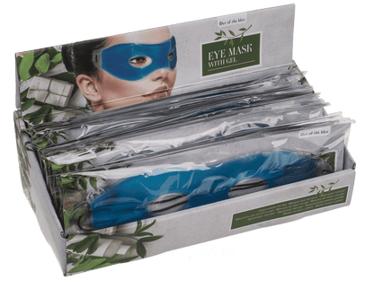 Blue eye mask with gel, ca. 24 cm,