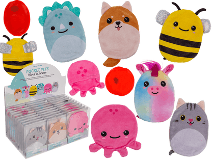 Hand warmer with plush cover,