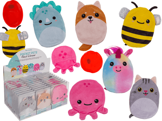 Hand warmer with plush cover,