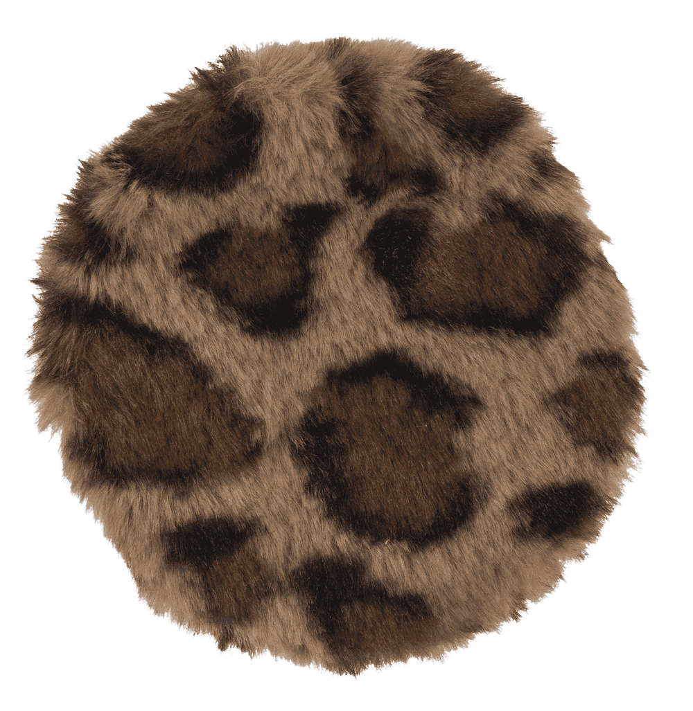 Hand warmer, leopard design, with plush cover,