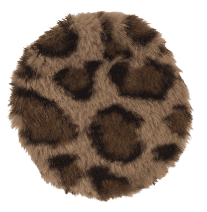 Hand warmer, leopard design, with plush cover,